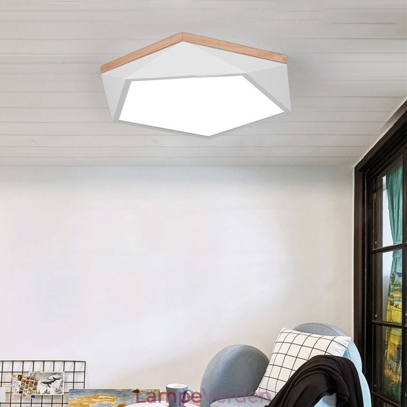 Moderne loftslampe Diamond Shape Design Dæmpbar Flush Mount Loftslampe armatur