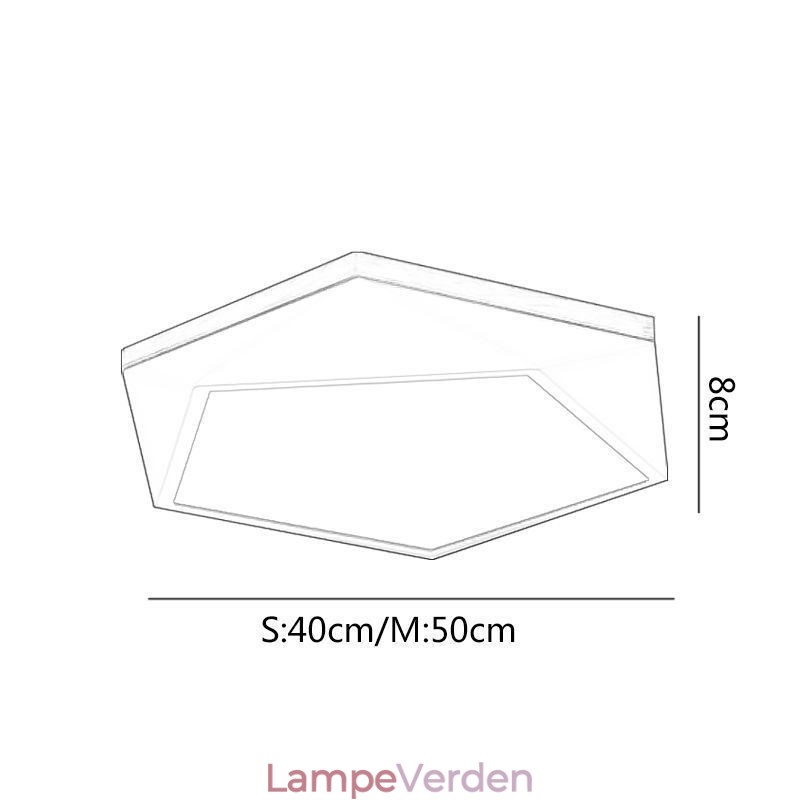 Moderne loftslampe Diamond Shape Design Dæmpbar Flush Mount Loftslampe armatur