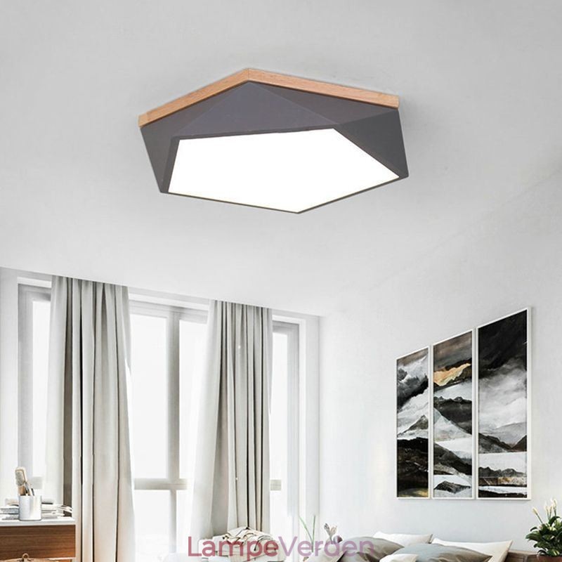 Moderne loftslampe Diamond Shape Design Dæmpbar Flush Mount Loftslampe armatur