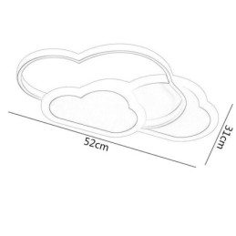 Moderne kreative akryllys skyformet loftslampe i skyform
