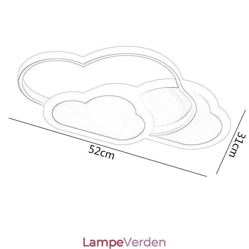 Moderne kreative akryllys skyformet loftslampe i skyform