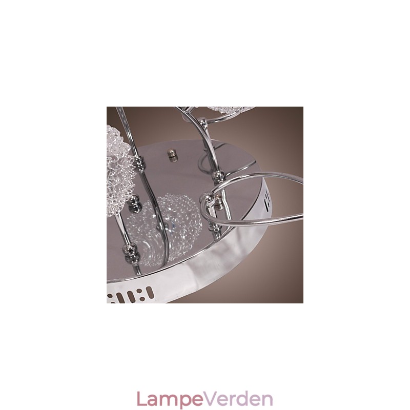 G4 12 lys Iron Flush Mount Light med aluminiumsskærme