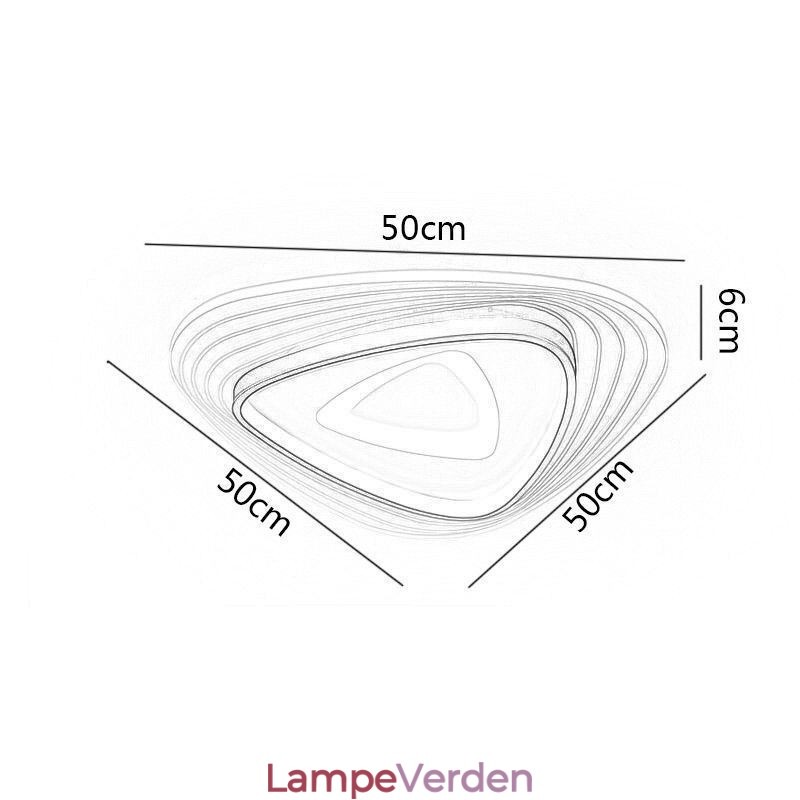 Loftslampe Flush Mount Trekant Loftslampe
