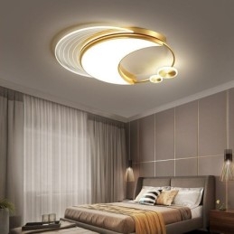 Dæmpbar loftslampe Moderne Flush Mount belysningsarmaturer med måneform 36W