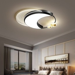 Dæmpbar loftslampe Moderne Flush Mount belysningsarmaturer med måneform 36W