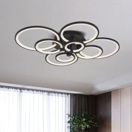 Dæmpbar loftslampe Moderne Ring Circle Flush Mount Loftlampe