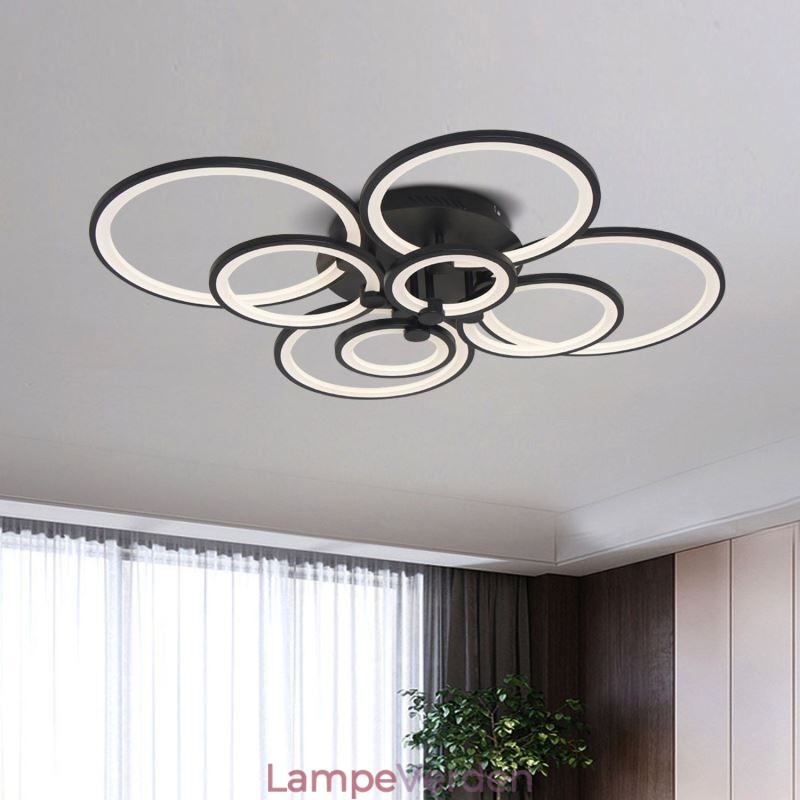 Dæmpbar loftslampe Moderne Ring Circle Flush Mount Loftlampe