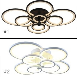 Dæmpbar loftslampe Moderne Ring Circle Flush Mount Loftlampe