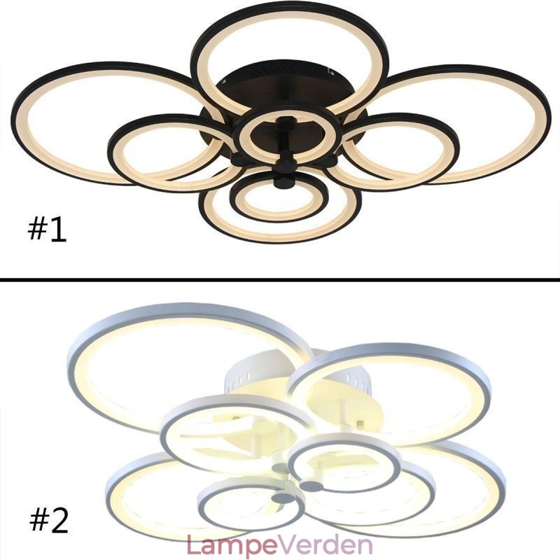 Dæmpbar loftslampe Moderne Ring Circle Flush Mount Loftlampe