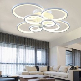 Dæmpbar loftslampe Moderne Ring Circle Flush Mount Loftlampe