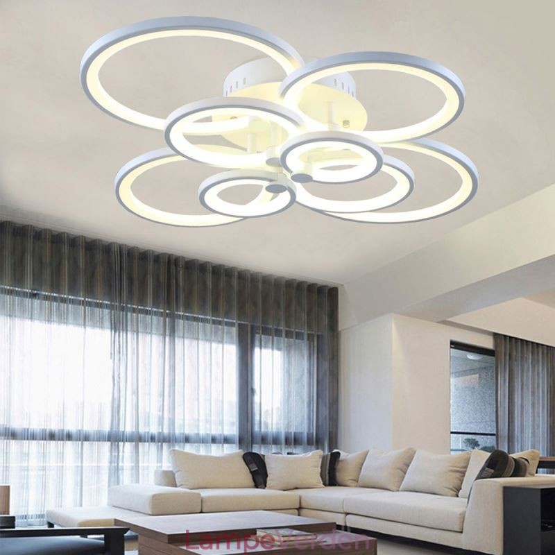 Dæmpbar loftslampe Moderne Ring Circle Flush Mount Loftlampe
