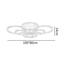 Dæmpbar loftslampe Moderne Ring Circle Flush Mount Loftlampe