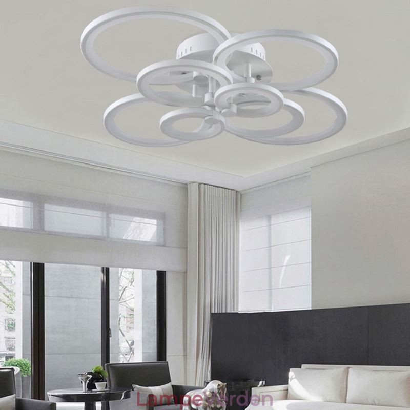 Dæmpbar loftslampe Moderne Ring Circle Flush Mount Loftlampe