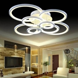 Dæmpbar loftslampe Moderne Ring Circle Flush Mount Loftlampe