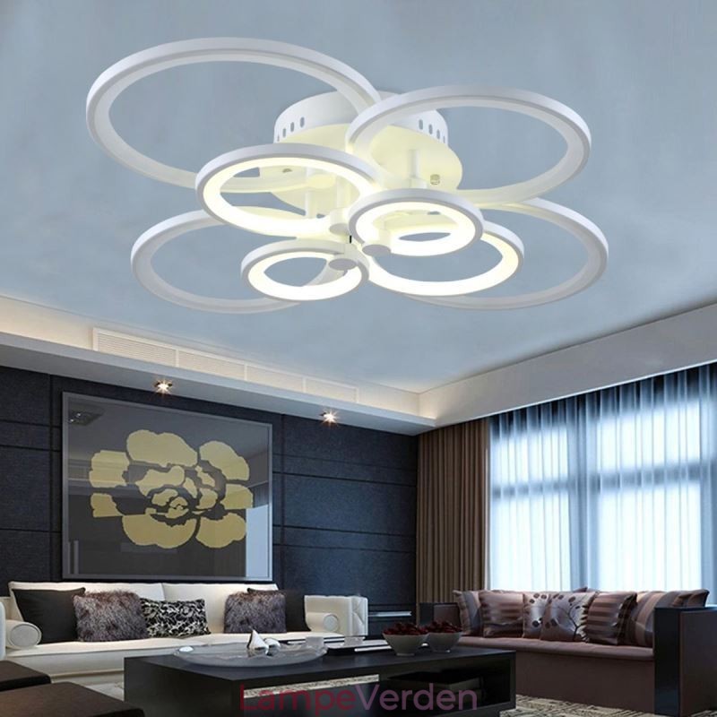 Dæmpbar loftslampe Moderne Ring Circle Flush Mount Loftlampe