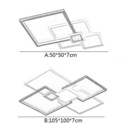 Flush Mount firkantet loftslampe