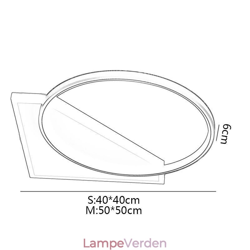 Moderne loftslampe med flush Mount