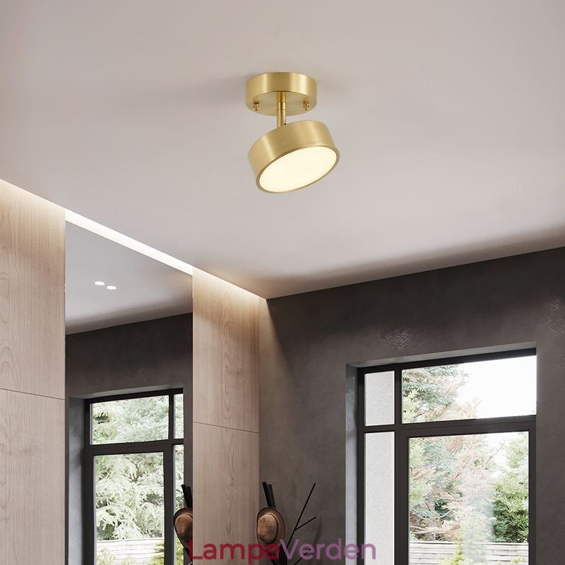 Guld Kobber Mini Rund Loftslampe