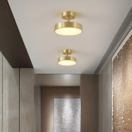 Guld Kobber Mini Rund Loftslampe