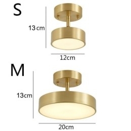 Guld Kobber Mini Rund Loftslampe