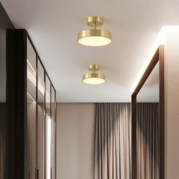 Guld Kobber Mini Rund Loftslampe