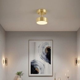 Guld Kobber Mini Rund Loftslampe