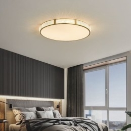 Flush Mount Loftslampe Runde lysarmaturer Tricolor dæmpning