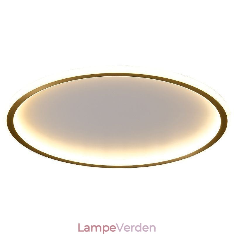 Flush Mount Loftslampe Runde lysarmaturer Tricolor dæmpning