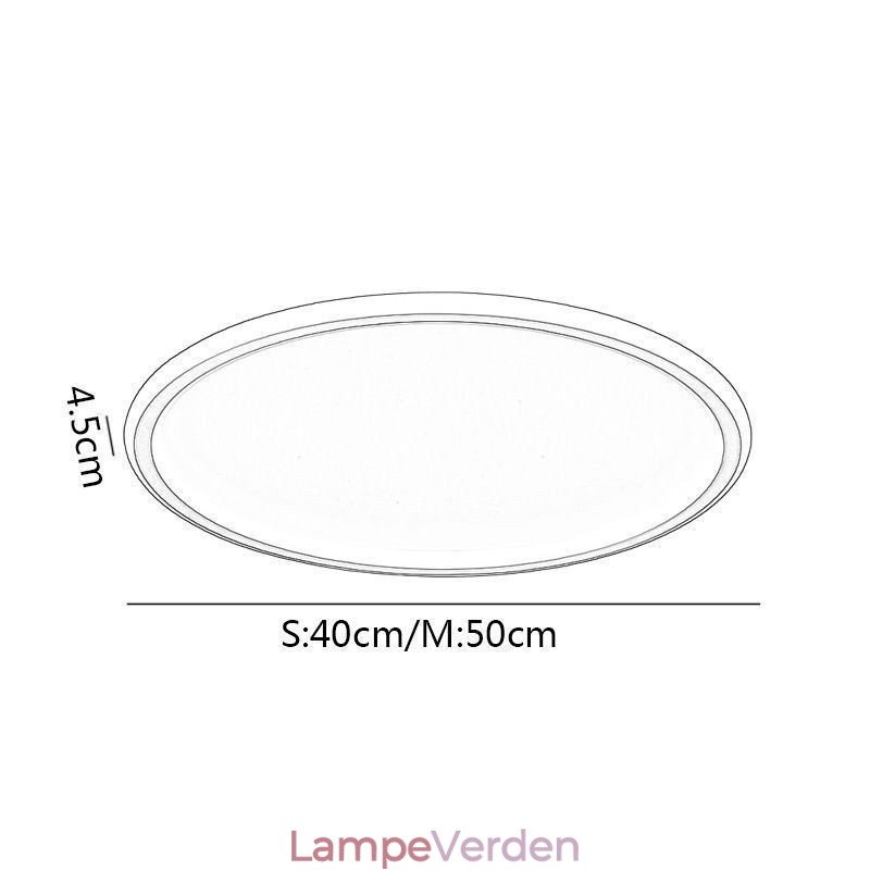Flush Mount Loftslampe Runde lysarmaturer Tricolor dæmpning