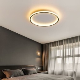 Flush Mount Loftslampe Runde lysarmaturer Tricolor dæmpning