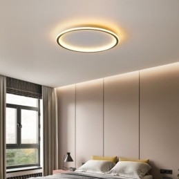 Flush Mount Loftslampe Runde lysarmaturer Tricolor dæmpning