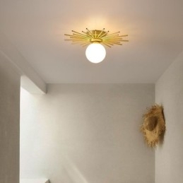 Moderne 1 lys Flush Mount Loftslampe Globe Loftlampe