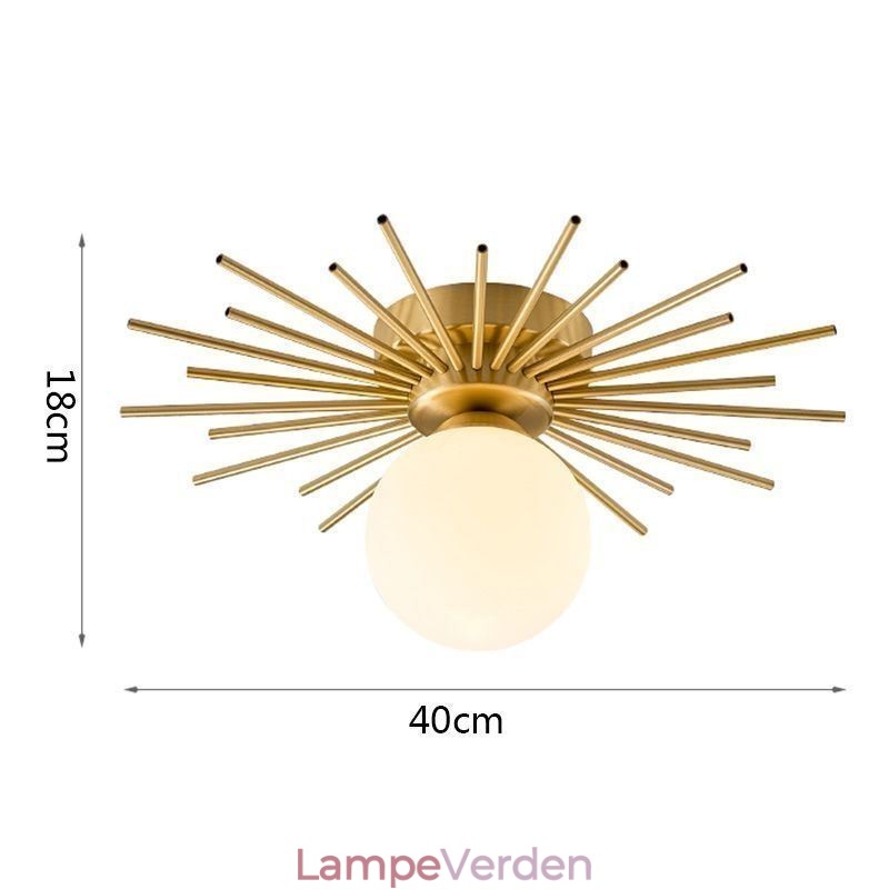 Moderne 1 lys Flush Mount Loftslampe Globe Loftlampe