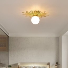 Moderne 1 lys Flush Mount Loftslampe Globe Loftlampe