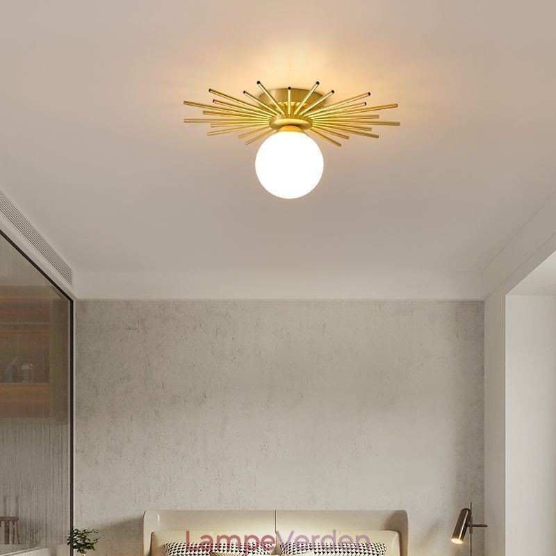 Moderne 1 lys Flush Mount Loftslampe Globe Loftlampe
