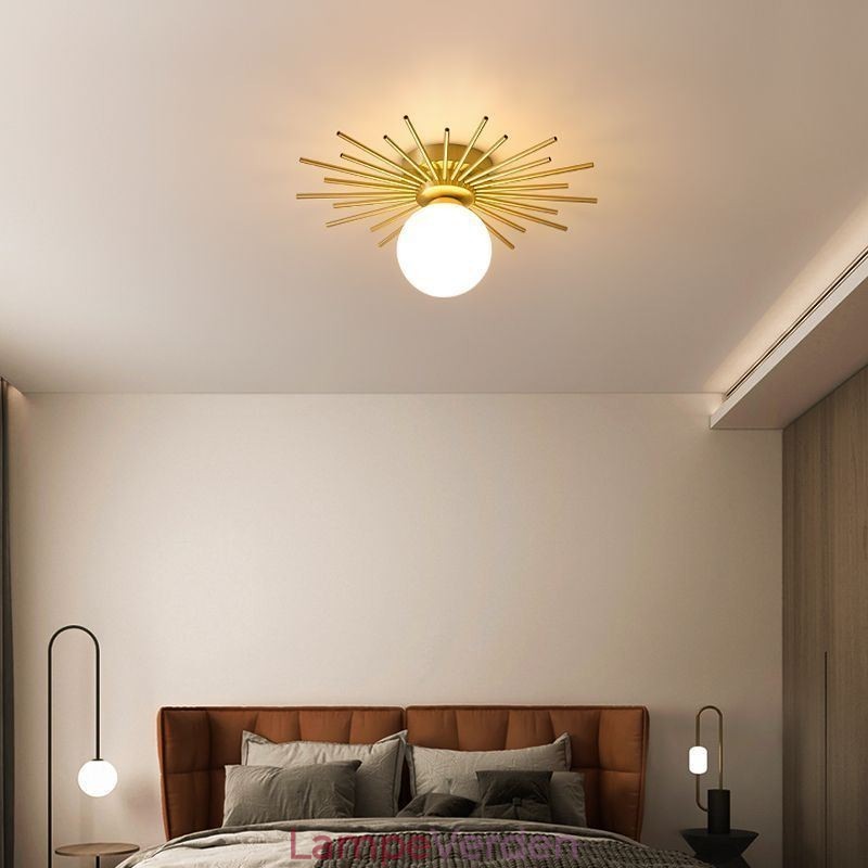 Moderne 1 lys Flush Mount Loftslampe Globe Loftlampe