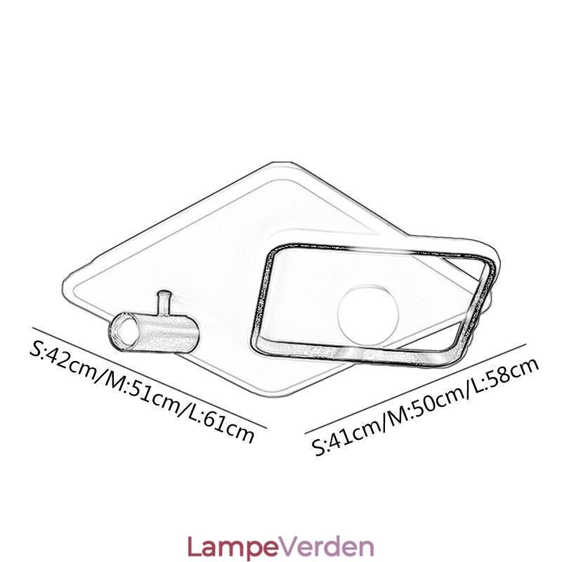 Flush Mount akryl firkantet loftslys spotlight