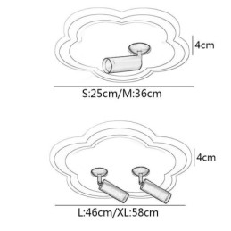 Flush Mount akryl Flower Shape Loftslys Spotlight