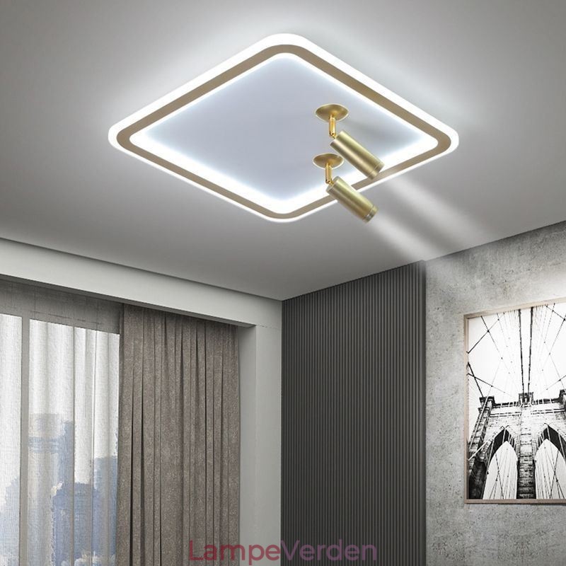 Firkantet flush Mount Loftslampe Akryl Spotlight
