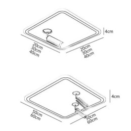 Firkantet flush Mount Loftslampe Akryl Spotlight