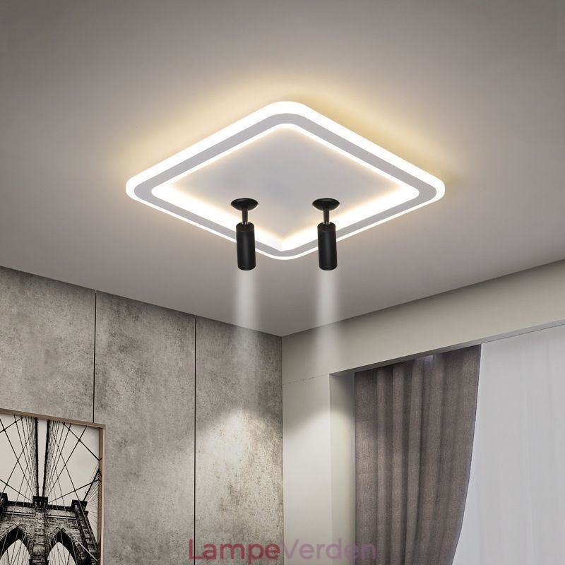 Firkantet flush Mount Loftslampe Akryl Spotlight