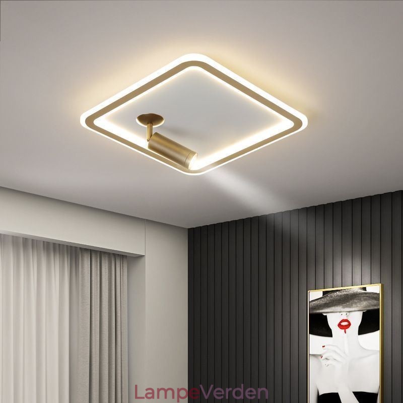 Firkantet flush Mount Loftslampe Akryl Spotlight