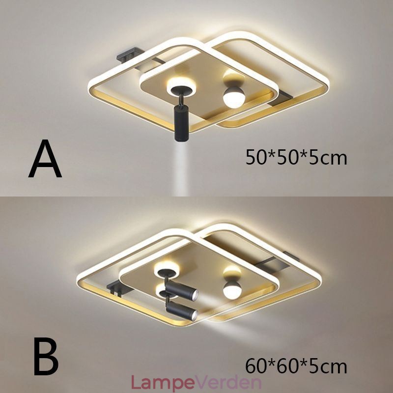 Firkantet flush Mount akryl loftslys spotlight