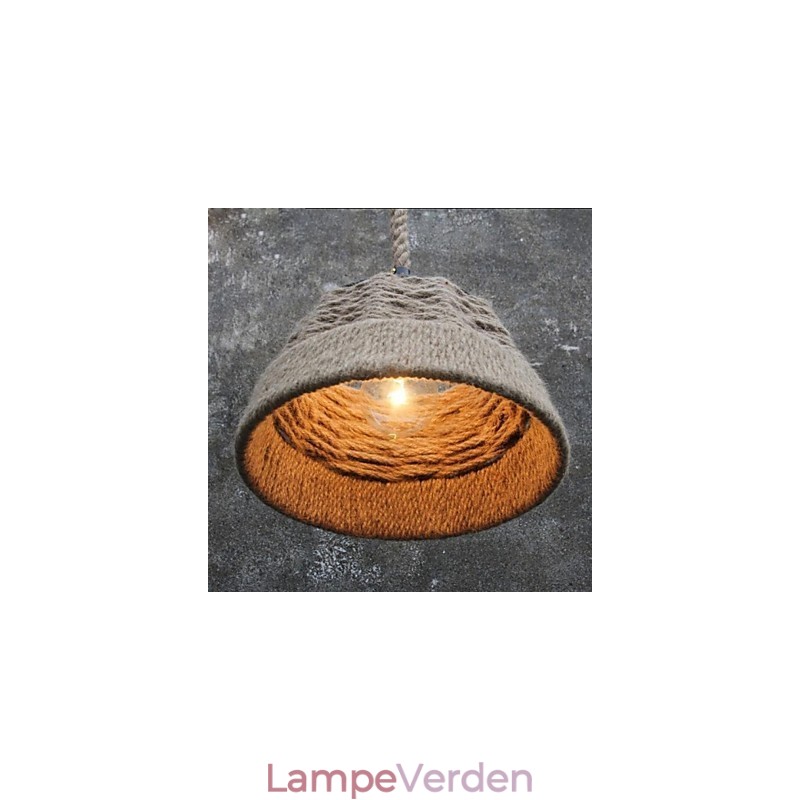 Retro håndlavet hamp reb county lysekrone lampe i den industrielle landskabsstil