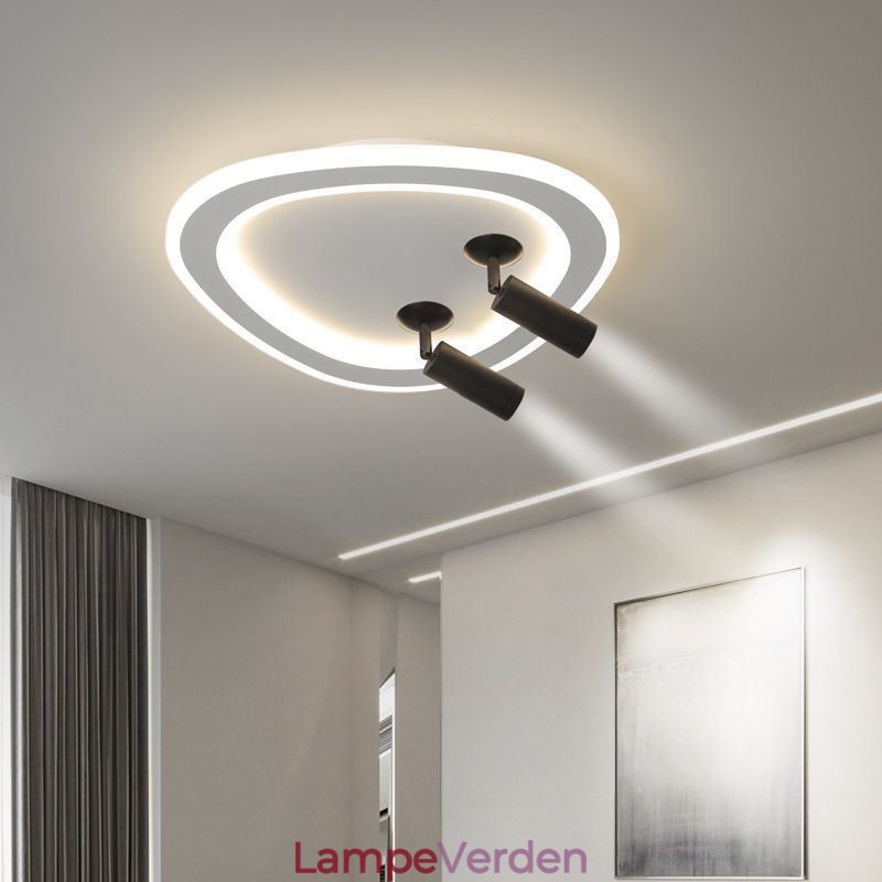 Loftslys Akryl Trekant Flush Mount Spotlight