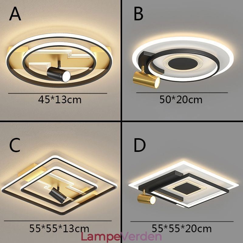 Geometrisk flush Mount akryl loftslys spotlight
