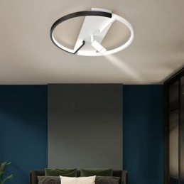 Loftslampe Sort & Hvid Akryl Belysning Spotlight