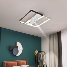 Loftslampe Sort & Hvid Akryl Belysning Spotlight