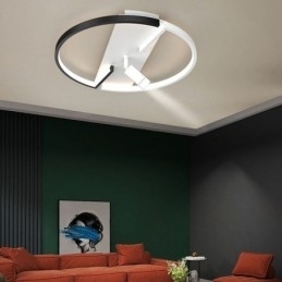 Loftslampe Sort & Hvid Akryl Belysning Spotlight