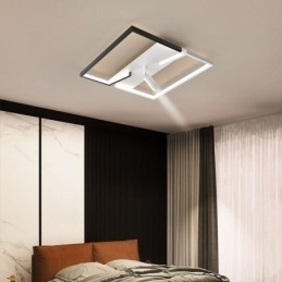 Loftslampe Sort & Hvid Akryl Belysning Spotlight